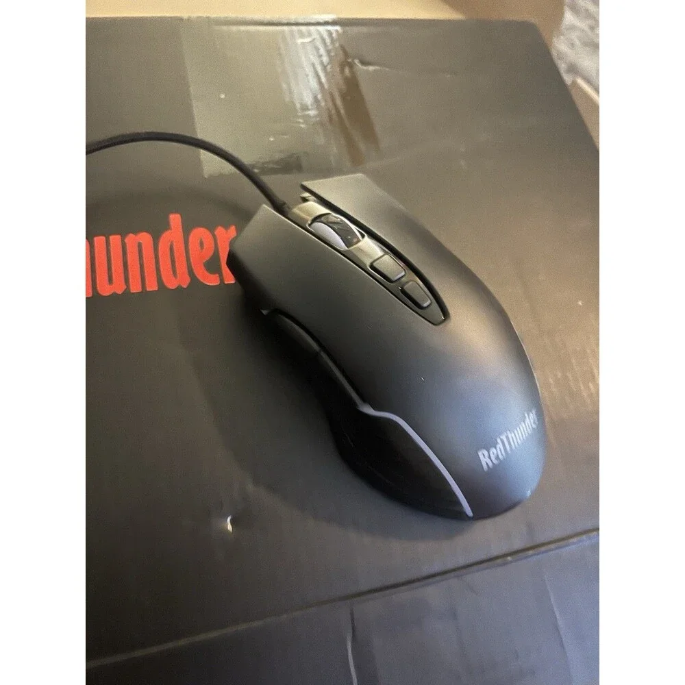 RedThunder K10 Wired Gaming Keyboard and Mouse and Wrist Rest Combo, RGB Backlit